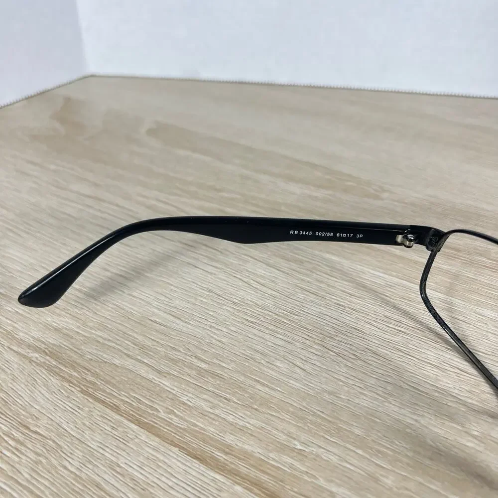 Ray-Ban RB3445 002/58 Black Sunglasses FRAMES ONLY 61-17 READ DESC